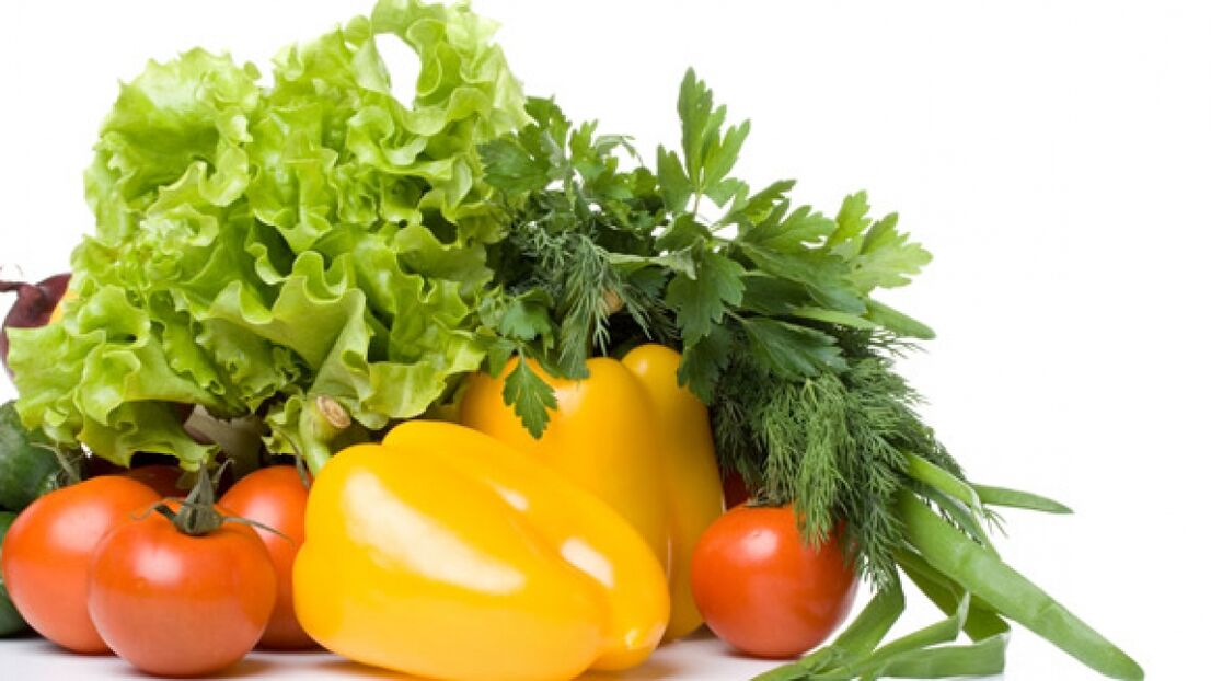 verduras durante el tratamiento de la prostatitis